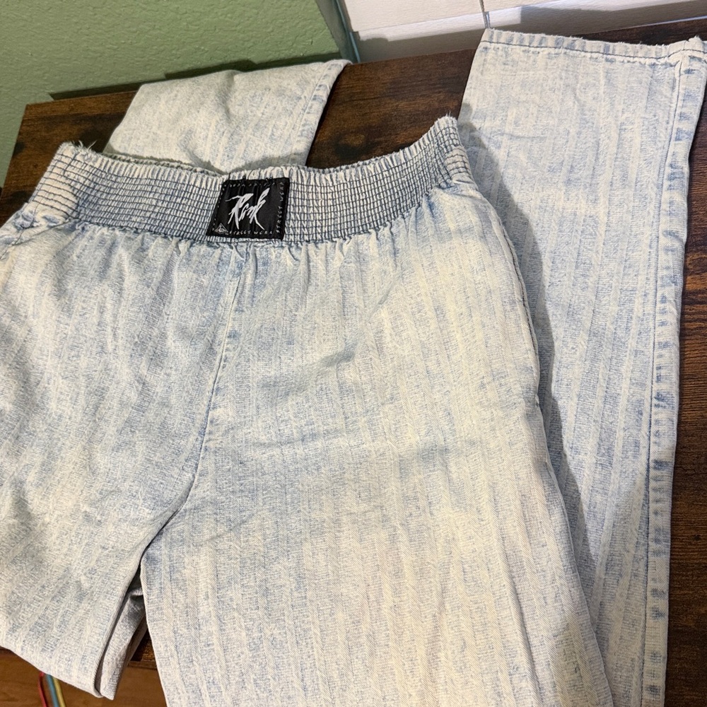 Vintage Acid Washed Jeans Rank Streetwear Denim Jeans unisex jeans - Picture 2 of 10